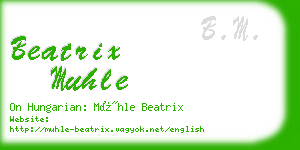 beatrix muhle business card